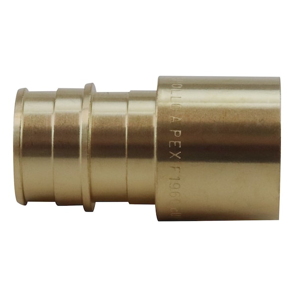 3/4 In. Brass PEX-A Barb X 3/4 In. Female Sweat Adapter